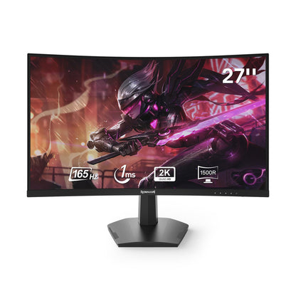 Redragon 27" 144hz/165HZ Curve Gaming Monitor QHD 2K (2560X1440) IPS Frameless Computer Monitor 1ms Response Time Fully Compatible VESA Wall Mount